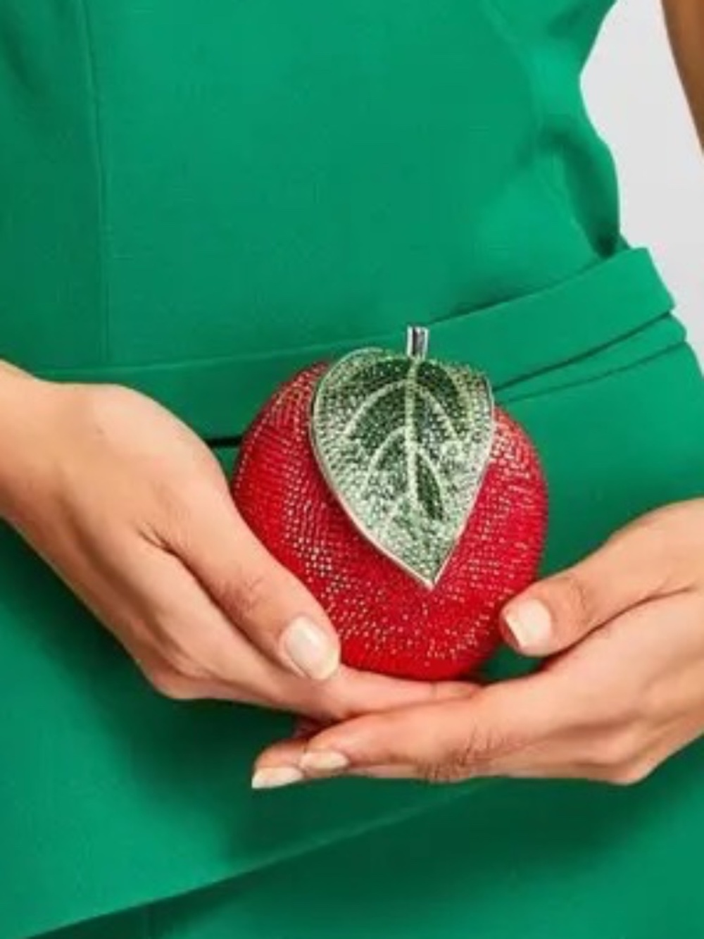 Judith Leiber Apple Clutch Bag Minaudiere - Picture 2 of 9
